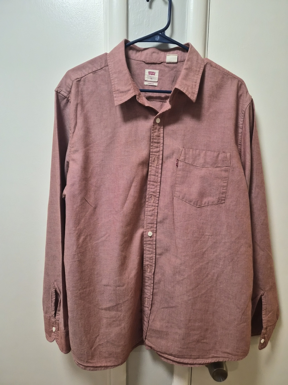Levi's Men's Button-Down Shirt in Dusty Rose Pink